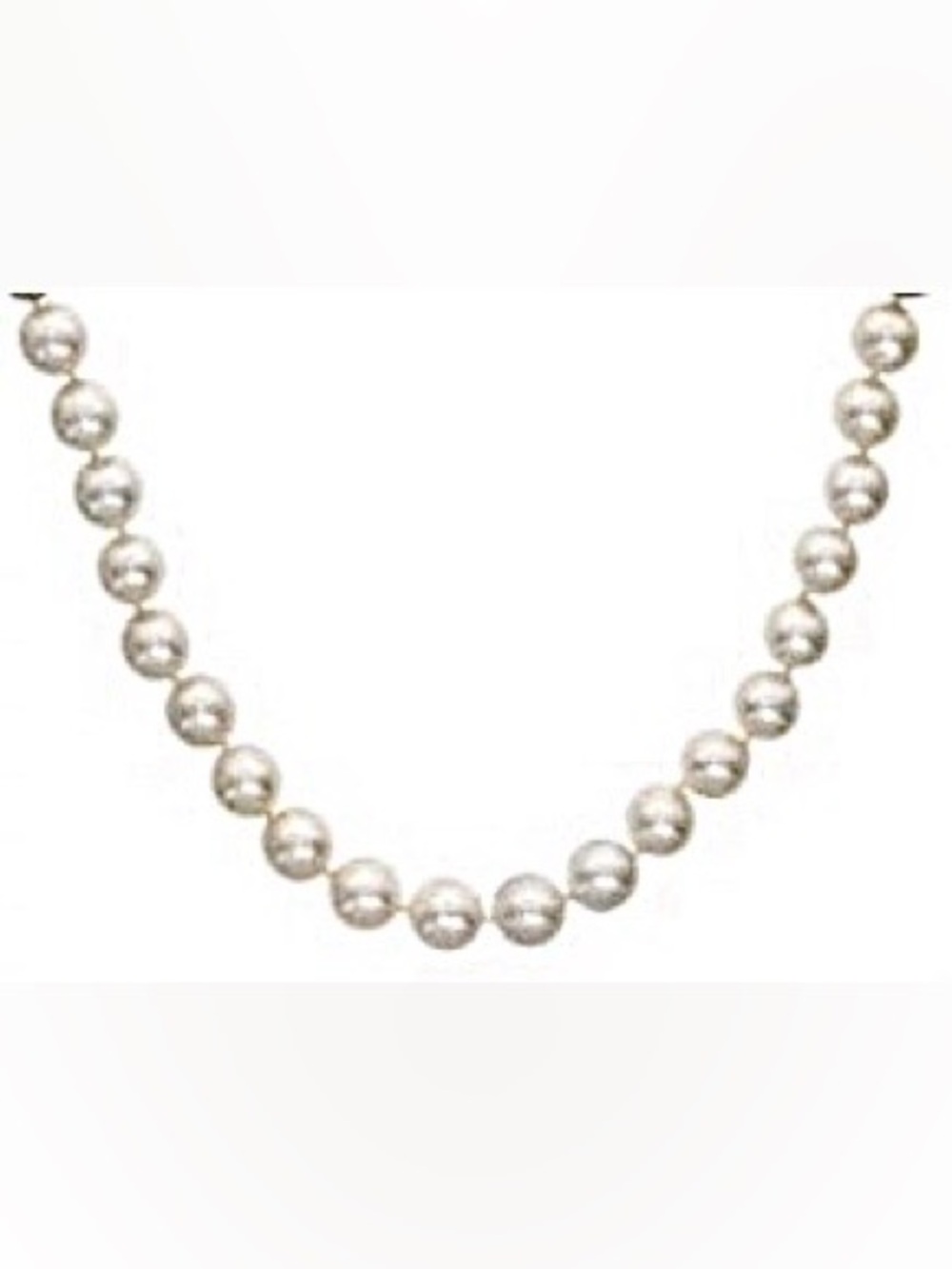 White Freshwater Pearl & Bella Luce Rhodium Over Silver 24” Necklace